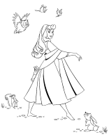 A coloring page of princess